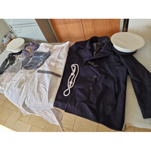 634 - Greek Navy Uniform / Outfit; 'Anastasio, Master of Suits' Navy Blue 80% Wool Jacket, 2 x Pairs of Wh... 