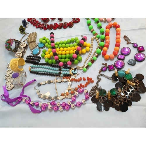 639 - A Colourful Collection of Bracelets, Beaded Necklaces and Others