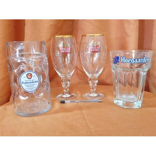 685 - 4 x Collectable Beer Glasses