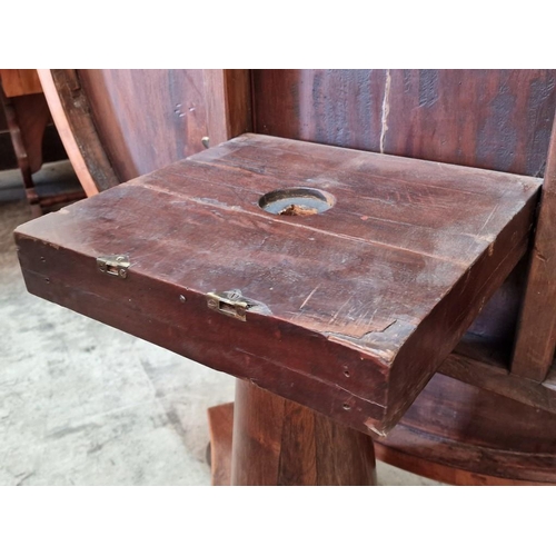 702 - Antique / Victorian Mahogany Tilt Top Table over Pedestal Leg with Bun Feet, (Approx. Ø: 112cm)