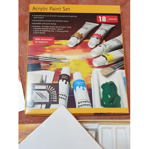 12 - Painting by Number and Acrylic Paint Set (18pcs)