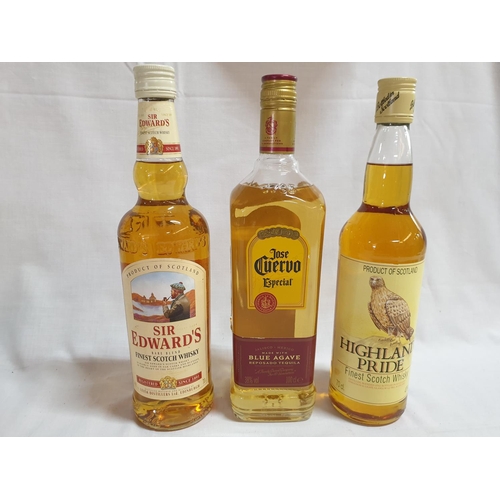 127 - Jose Cuervo Blue Agave Tequila (1L, 38% VOL) Together with Finest Scotch Whisky 