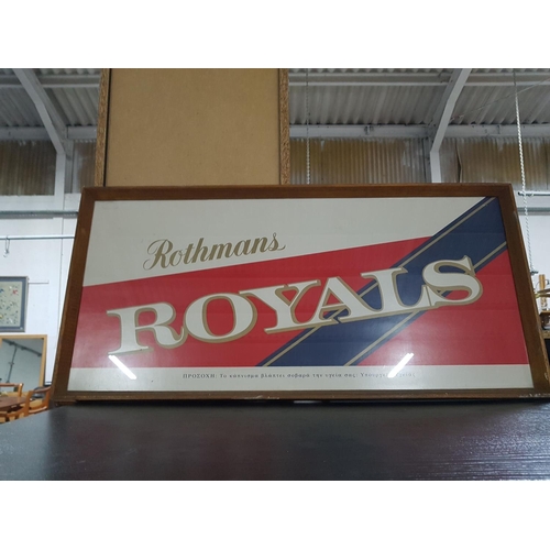 164 - Rothman's Royal Vintage Advertising Framed (84 x 41cm)