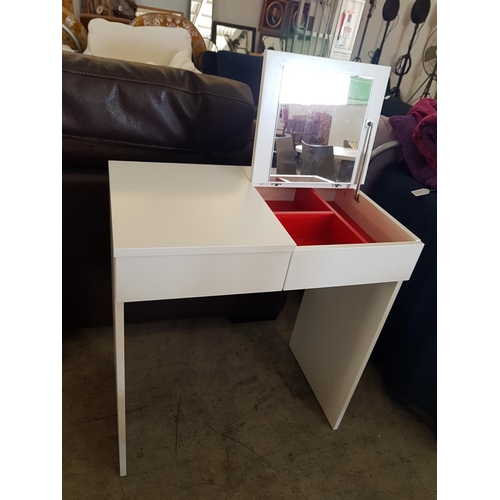 208 - Small White Finish Ikea Dressing Table (42 x 70 x 78cm)