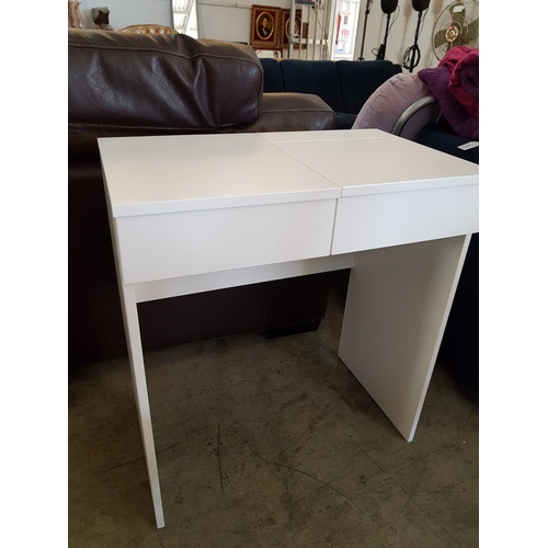 208 - Small White Finish Ikea Dressing Table (42 x 70 x 78cm)