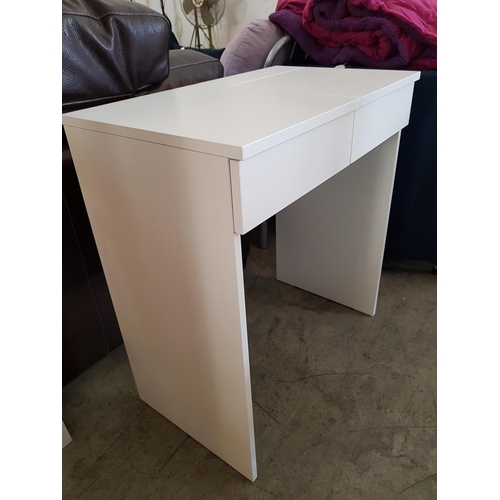 208 - Small White Finish Ikea Dressing Table (42 x 70 x 78cm)