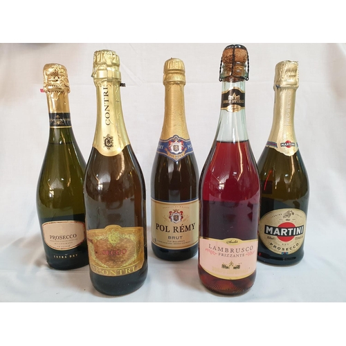 210 - 5 x Sparkling Wine from Italy, France etc