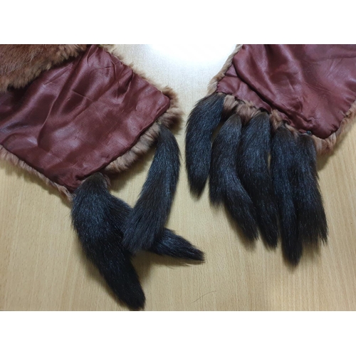 227 - 2 x Fur Stoles, Believed to be Mink, 1 x with Tails