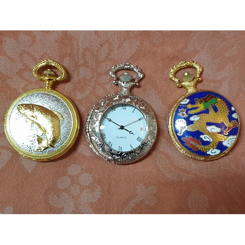 237 - 6 x Boxed Pocket Watches with Various Design (Un-Tested, Need Batteries)