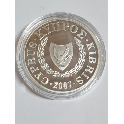 272 - Cyprus £1 Pound Proof 2007 Treaty of Rome Silver Coin