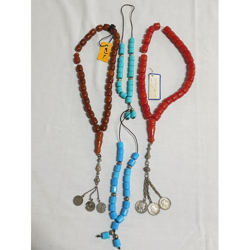 298 - Collection of 4 x Worry Beads / Kompoloi (4)