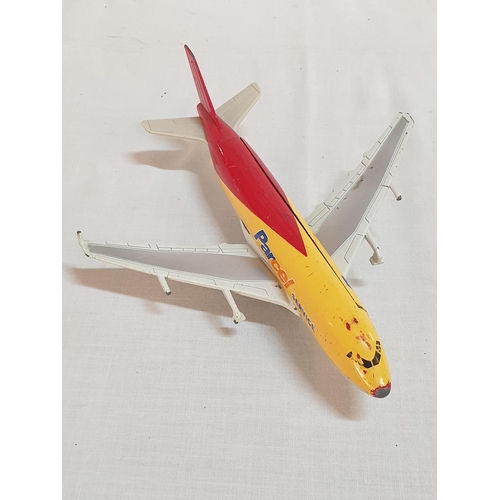 377 - Parcel Service Jet Airliner Die Cast (Made in China) Together with Classic Miniature Cock (Boxed, Un... 