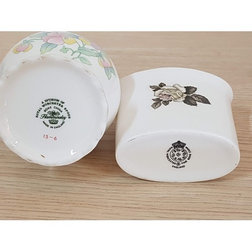 322 - Royal Worcester Assorted Small Pieces and 2 x Others (Vase, Pin Trays, Toothpick Holder), (8pcs)