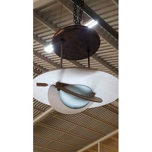 460 - Modern Ceiling Lights, Metal / Frosted Coloured Glass