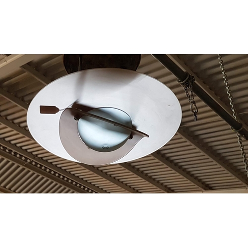 460 - Modern Ceiling Lights, Metal / Frosted Coloured Glass