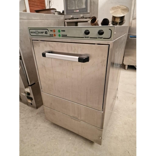 198 - EuroChef 40 Stainless Steel Commercial Glass Washer,(Approx. 47 x 51 x 76cm)