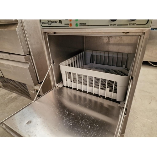 198 - EuroChef 40 Stainless Steel Commercial Glass Washer,(Approx. 47 x 51 x 76cm)