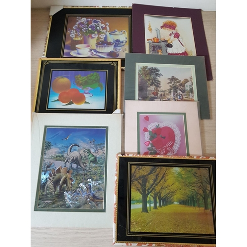 403 - Collection of Various Retro Metallic Shiny Pictures (Some Framed), (7)