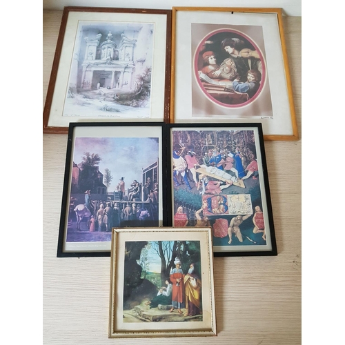 402 - Various of 5 x Prints on Antique Paintings