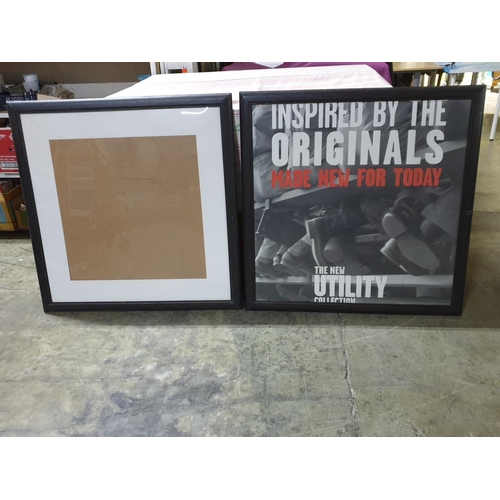 710 - 2 x Large Square Photo Frames - Black Finished (101 x 101cm each)