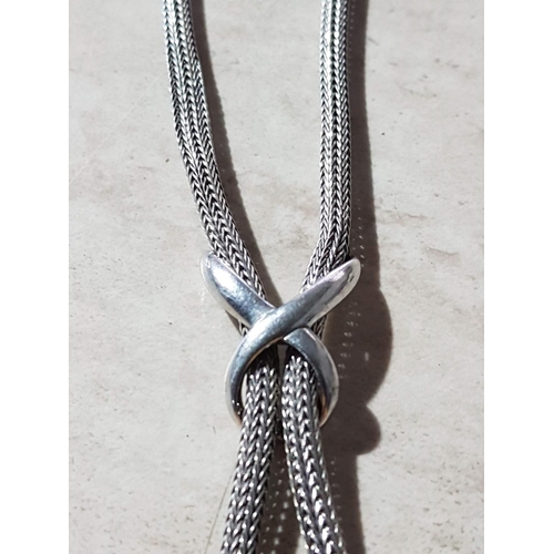 8 - Stylish Modern Silver (.925) Snake Chain (L:40cm, Total Weight 21gr)