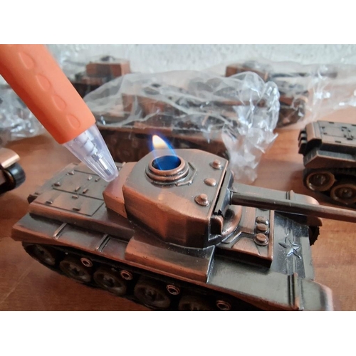 147 - Collection of 7 x Table Lighters in Shape of Tank, (7)