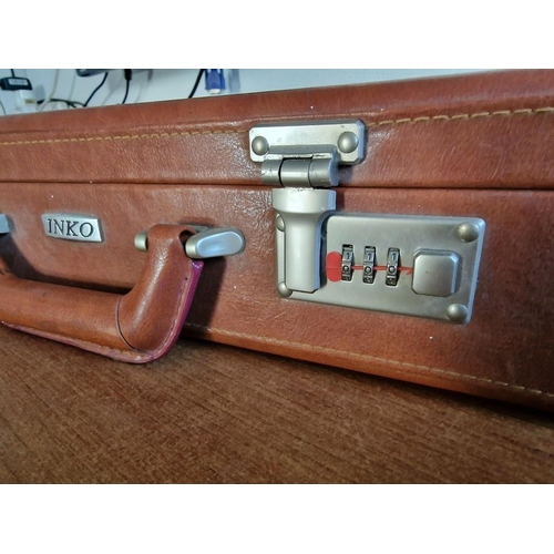 82 - 'Inko' Tan Leather Colour Briefcase (Unused)