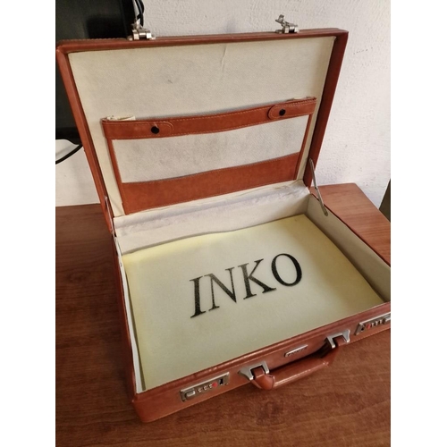 82 - 'Inko' Tan Leather Colour Briefcase (Unused)