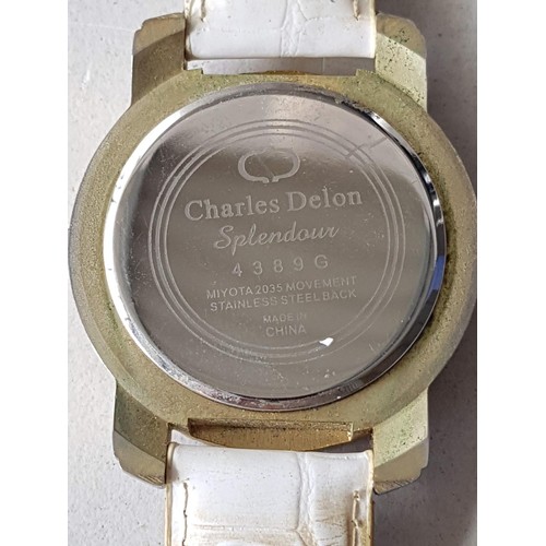 338 - Charles Delon 'Splendour' Wrist Watch, Large Case with Clear Stone Hour Markers in the Bezel, Round ... 