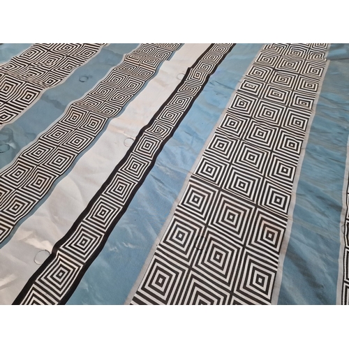 348 - Blue, Silver and Black Colour Bed Cover, (Approx. 220 x 215cm)