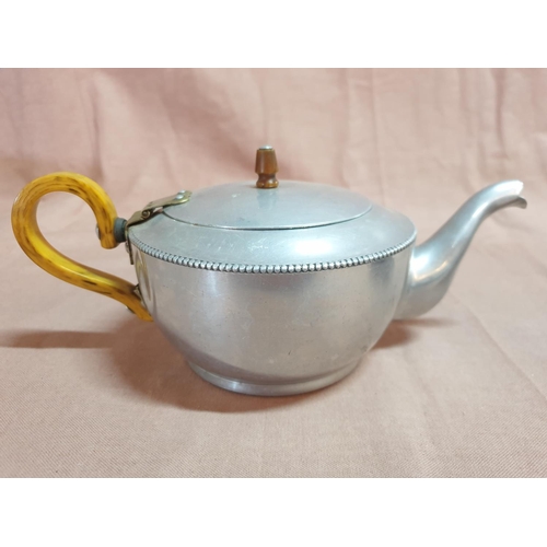 360 - Antique N.C. Joseph Ltd Aluminum Tea Pot and Hot Water Pot, Stratford on Avon England