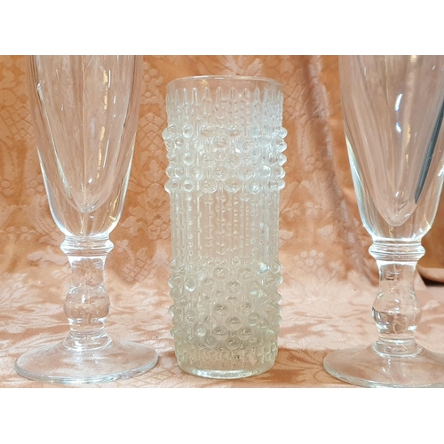 481 - Large Qty o Retro Home Glassware; Vases, Drink Glasses and Other