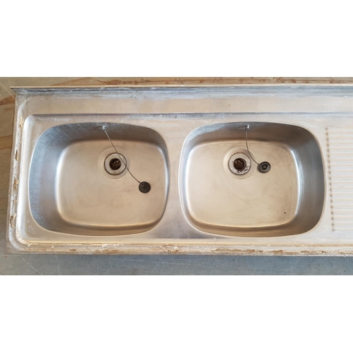 492 - Stainless Steel Double Sink (160 x 54cm)