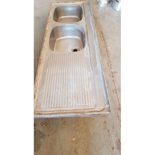 492 - Stainless Steel Double Sink (160 x 54cm)