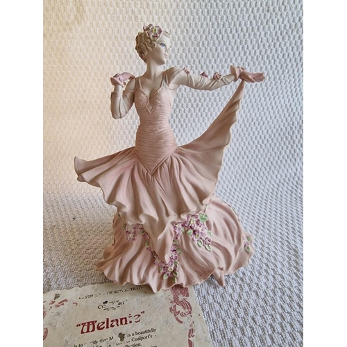 517 - Coalport Porcelain Lady Figurine, 'Melanie' from the 'Romantic Voyages Collection', Limited Edition ... 