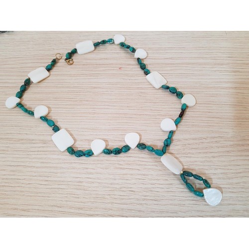 530 - Various Stylish Necklaces with Natural Stones, Pearls, Crystals and Other Beads (L:63cm, L:43cm, L:4... 