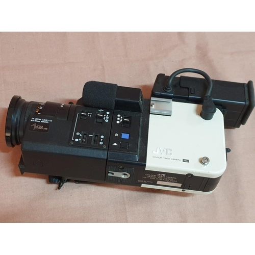 544 - JVC Retro Colour Video Camera (Pal) Model No; GX - N7E, Made in Japan TV Zoom Lens 1:12 8.5-51mm Mac... 