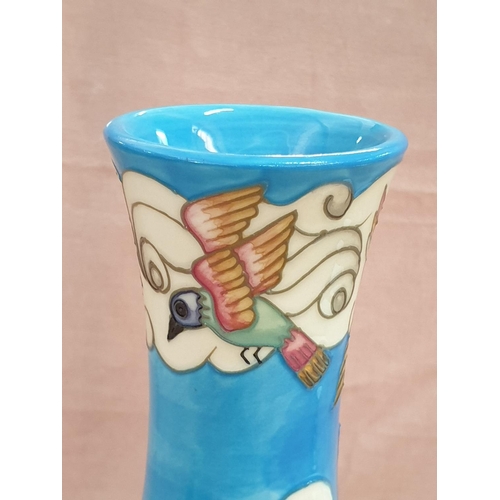 553 - Rare Moorcroft Odyssey Swans Vase Limited Edition NR 167 of 500 Designer; Beverly Wilkes C. 200 (App... 