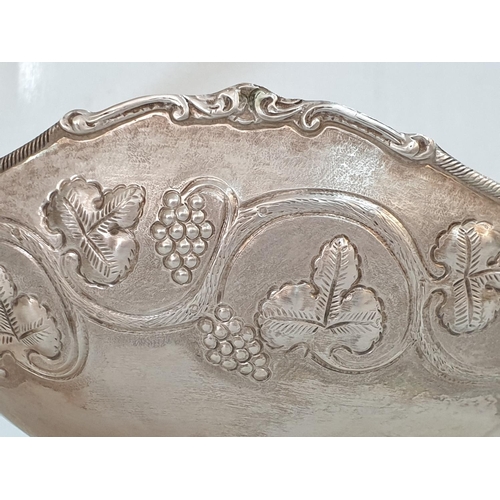 556 - Silver (.830) Ornate Vintage Footed Twin Handle Bon - Bon Bowl (Approx. 30 x 18.5 x 14.5cm), (Total ... 