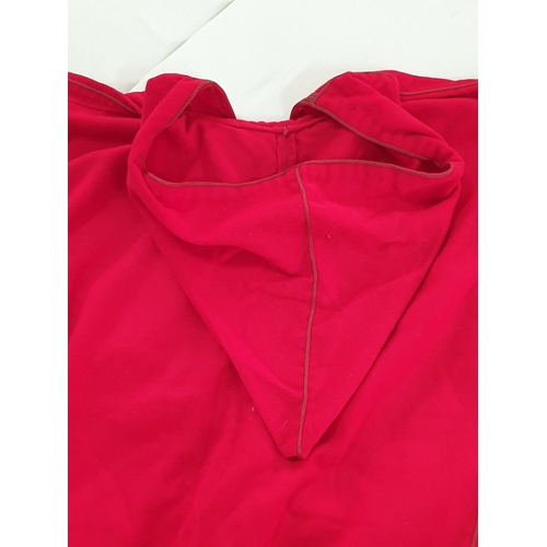 558 - Red Ethnic Gabardine with Hood, Size X/XL