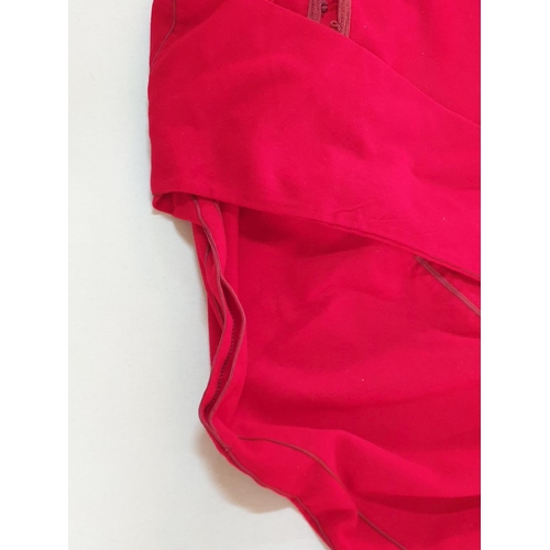 558 - Red Ethnic Gabardine with Hood, Size X/XL