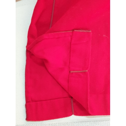 558 - Red Ethnic Gabardine with Hood, Size X/XL