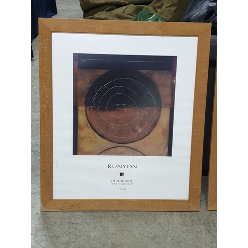 283 - Pair of Modern Print in Frame (67 x 58cm each), (2)