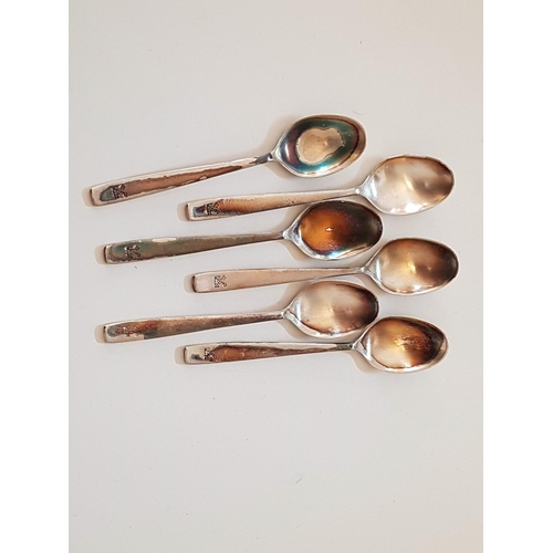 73 - Set of 6 x Silver (800 Wilkens) Coffee Spoons, Total Weight 76gr