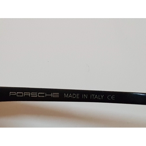 86 - Porsche 8722 Black & Gold  Sunglasses