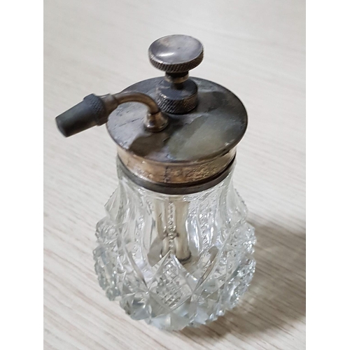 255 - Vintage Crystal Perfume Bottles (3 x Different Bottles, H:12cm, H:10.5cm and H:11.5cm)