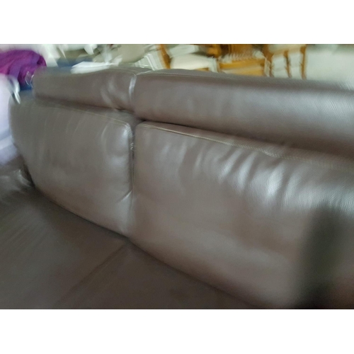 190 - Roche Bobois (Paris) Chocolate Brown Leather Sofa Bed