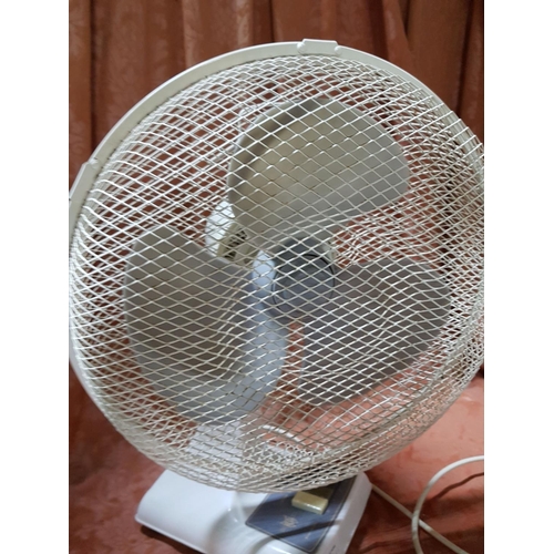 501 - Silver Lynx Table Fan, Model D12 *Basic Test and Working when Lotted*