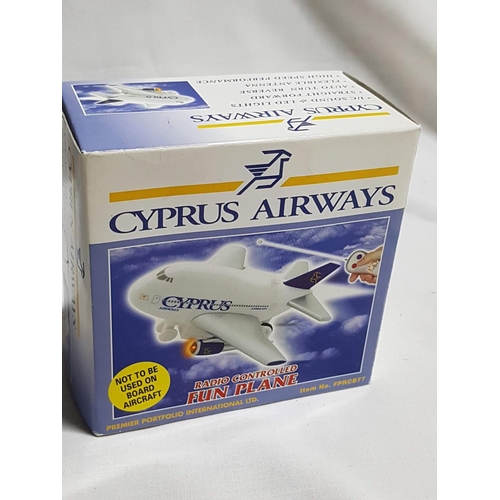 90 - 8pcs of Cyprus Airways Memorabilia, Inc; 3 x Model Planes, Playing Cards, Fridge Magnets, Inflatable... 