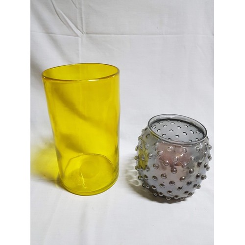 452 - Assorted Collection of Glass Candle Holders in Various Sizes, Style, Colours etc (H:9cm - H:25cm)